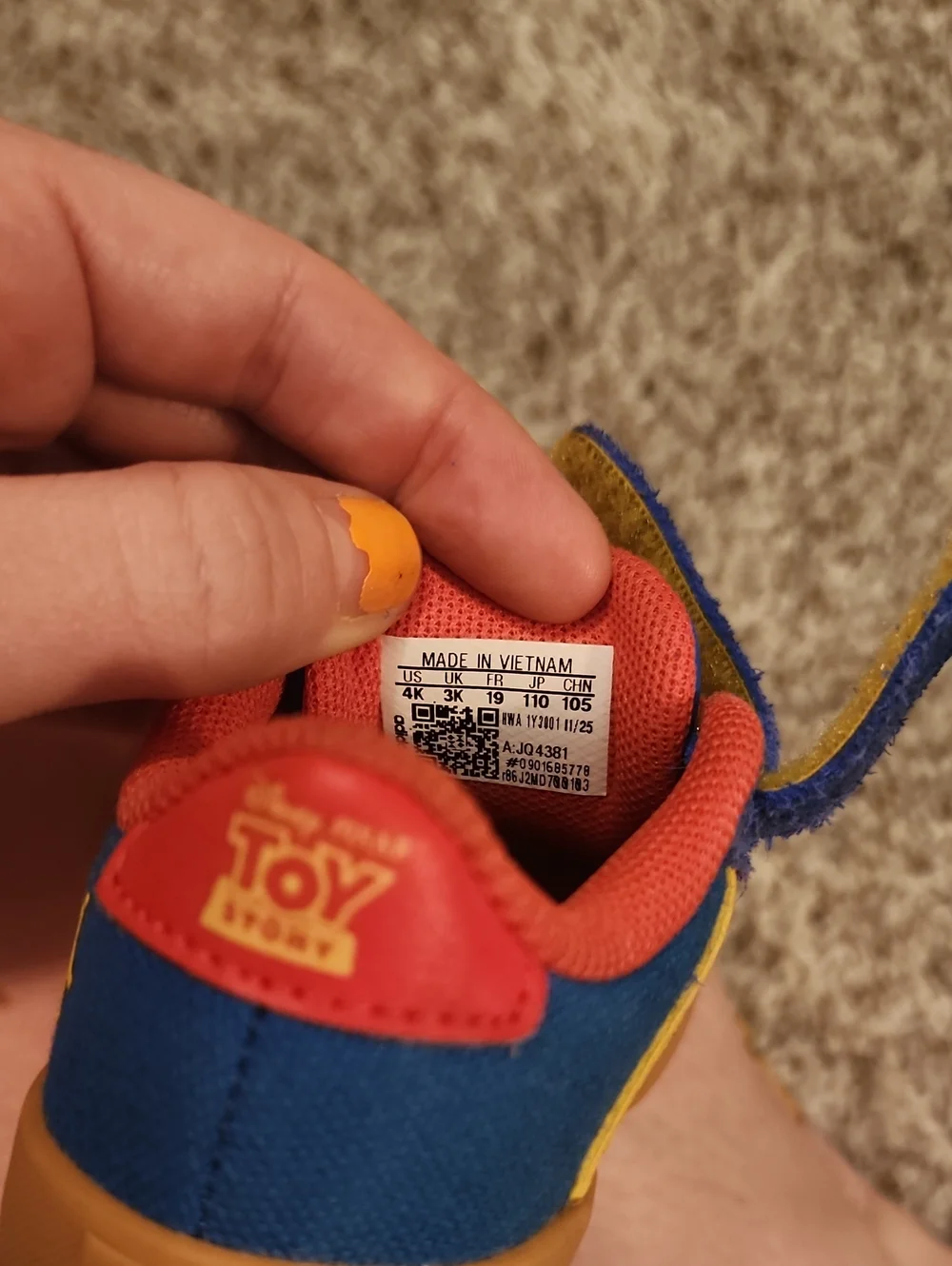 Vans x Toy Story, Size 4 Toddler Sheriff Woody Vans, Preowned But VGUC